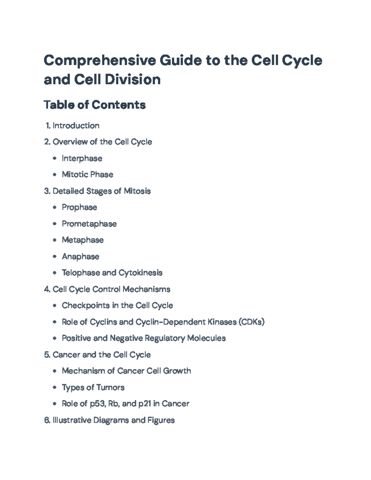 Comprehensive Guide to the Cell Cycle and Cancer Regulation (BIO101 ...
