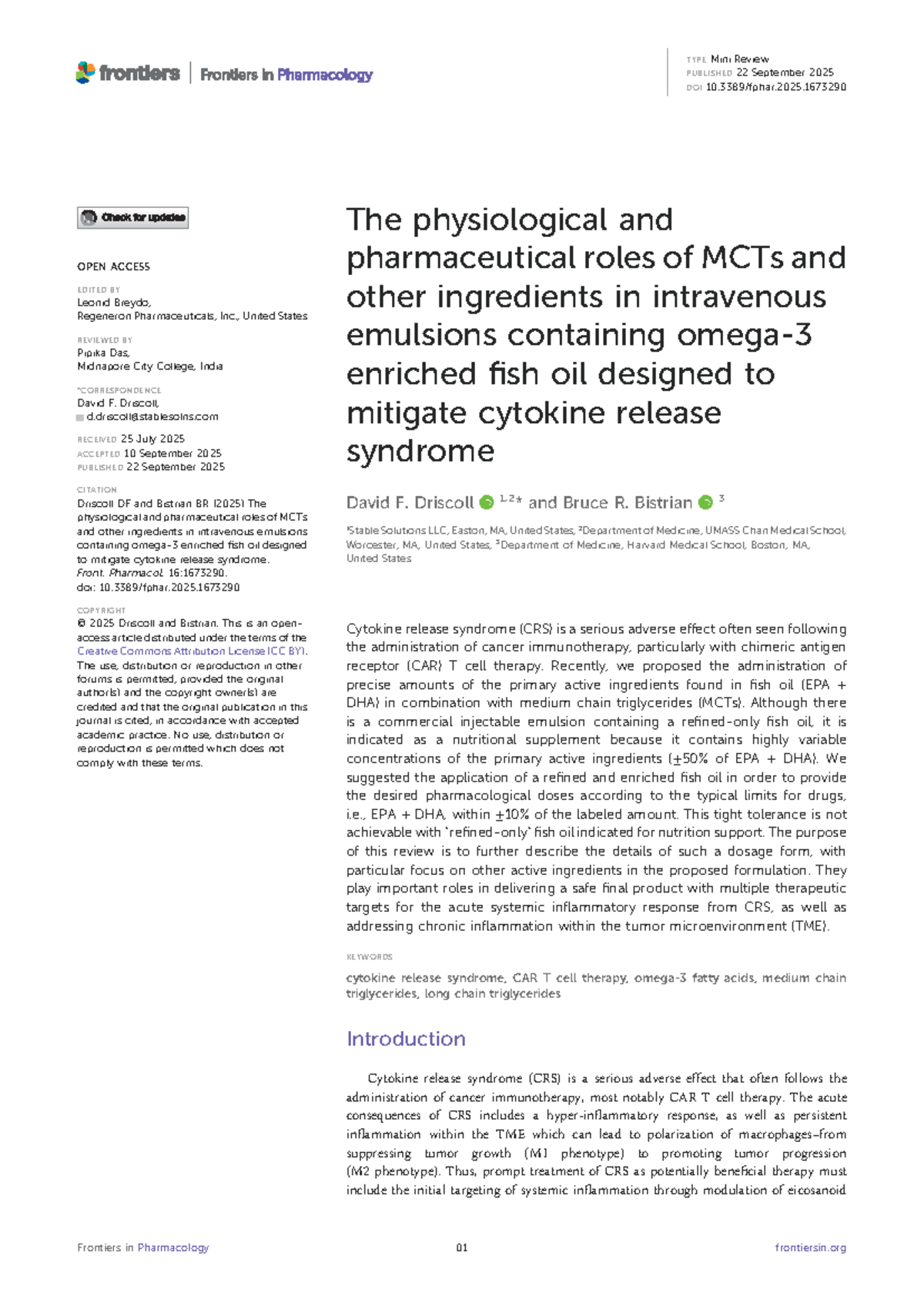 Physiological and Pharmaceutical Roles of MCTs in IV Emulsions - Studocu