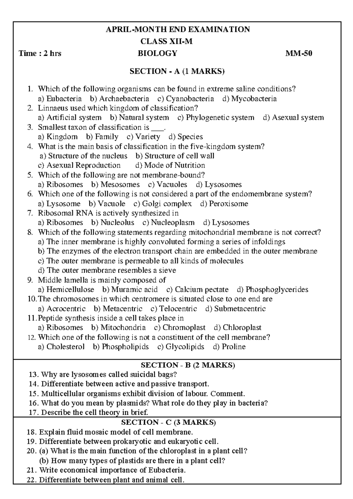 BIO 101 Final Exam: Comprehensive Review Questions and Answers - Studocu