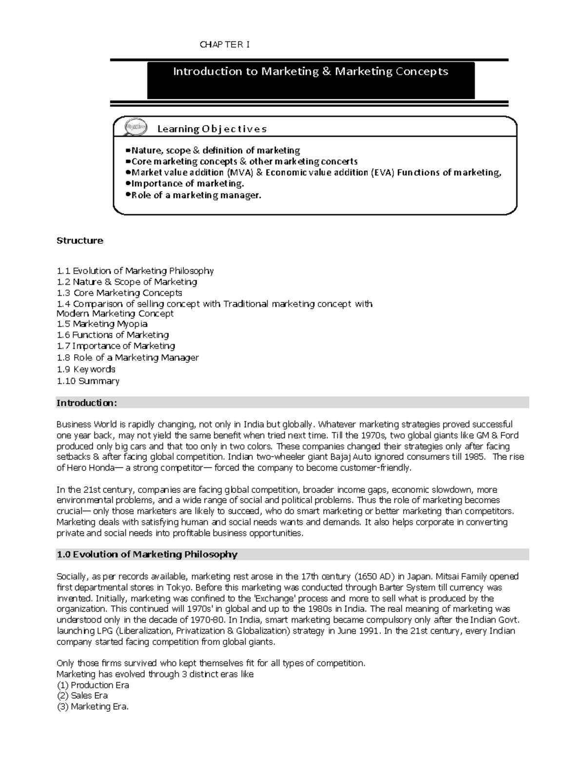 OMBC202 - Marketing Management: Key Concepts and Evolution Overview ...