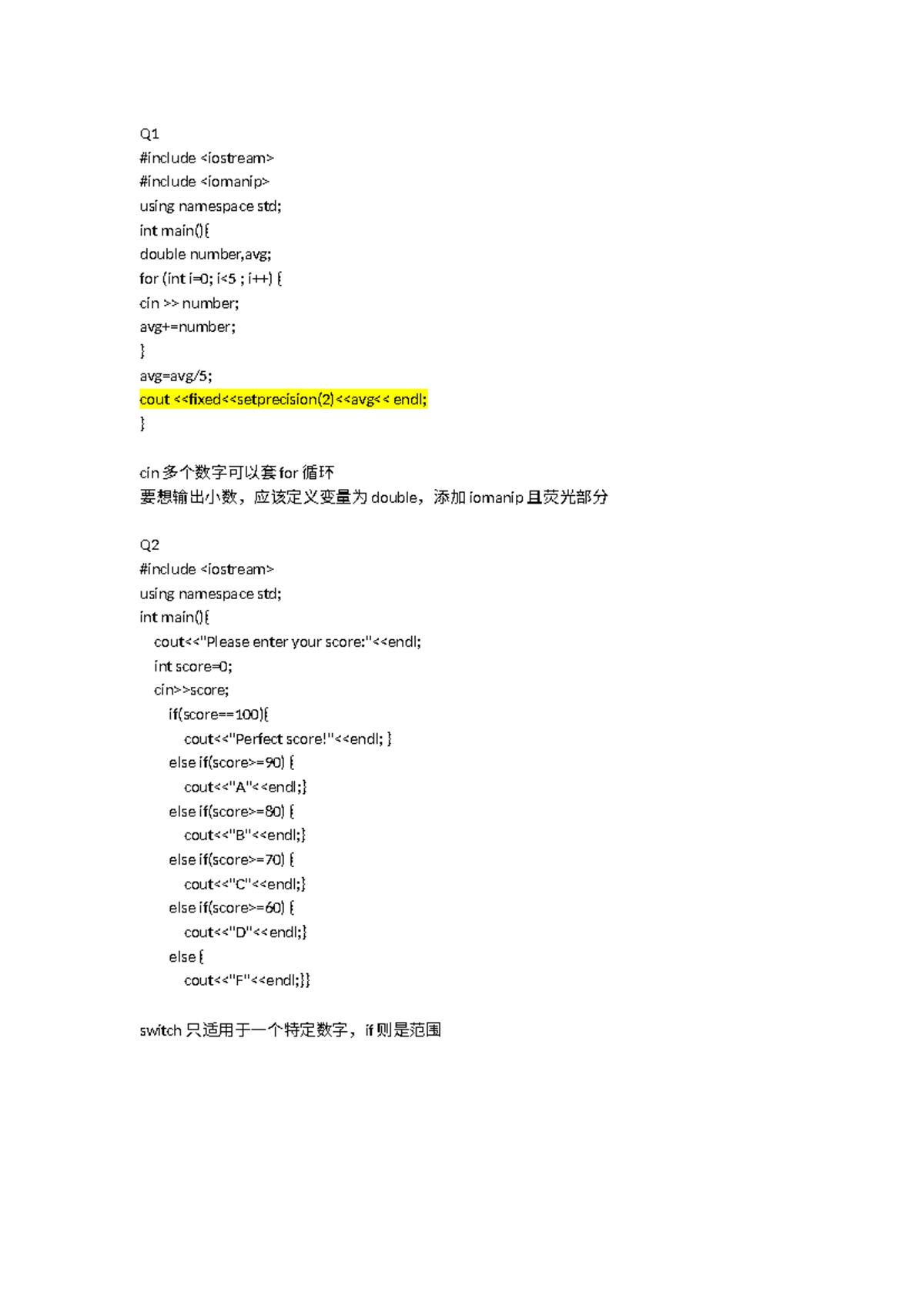 Midterm practice - Q #include #include using namespace std; int - Studocu