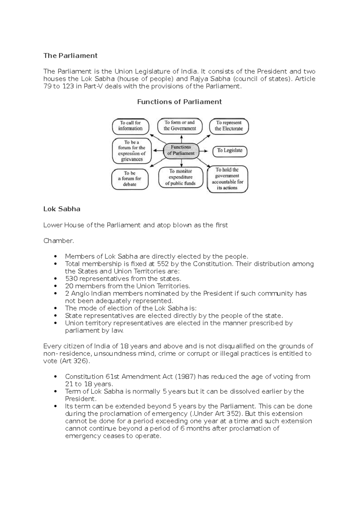 Parliamentary Provisions under Article 79-123: Key Insights for ...