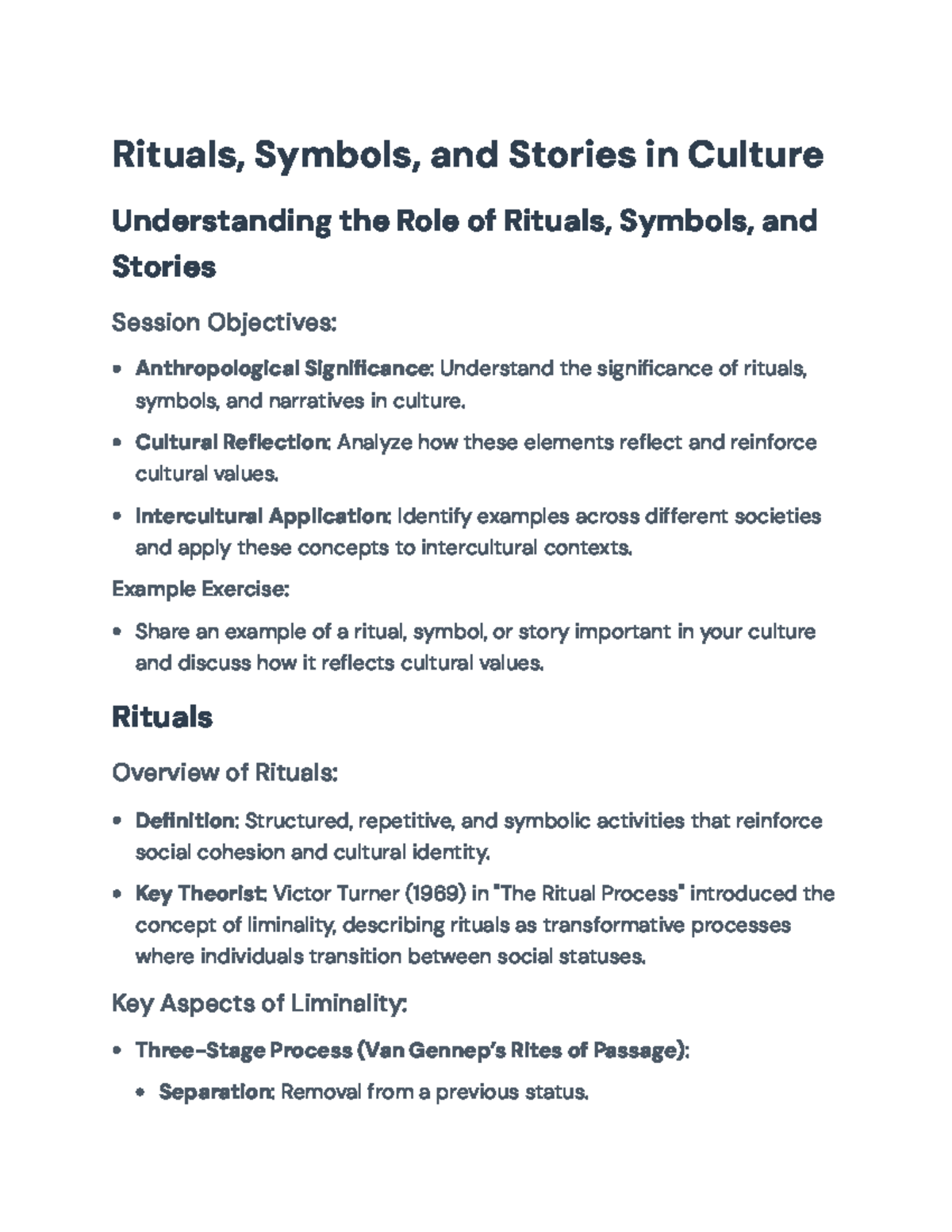 Rituals, Symbols, and Narratives in Culture: A Comprehensive Overview ...