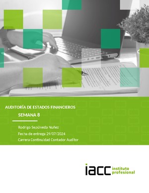 [Solved] Prepara el informe de evaluacin del sistema de control interno ...