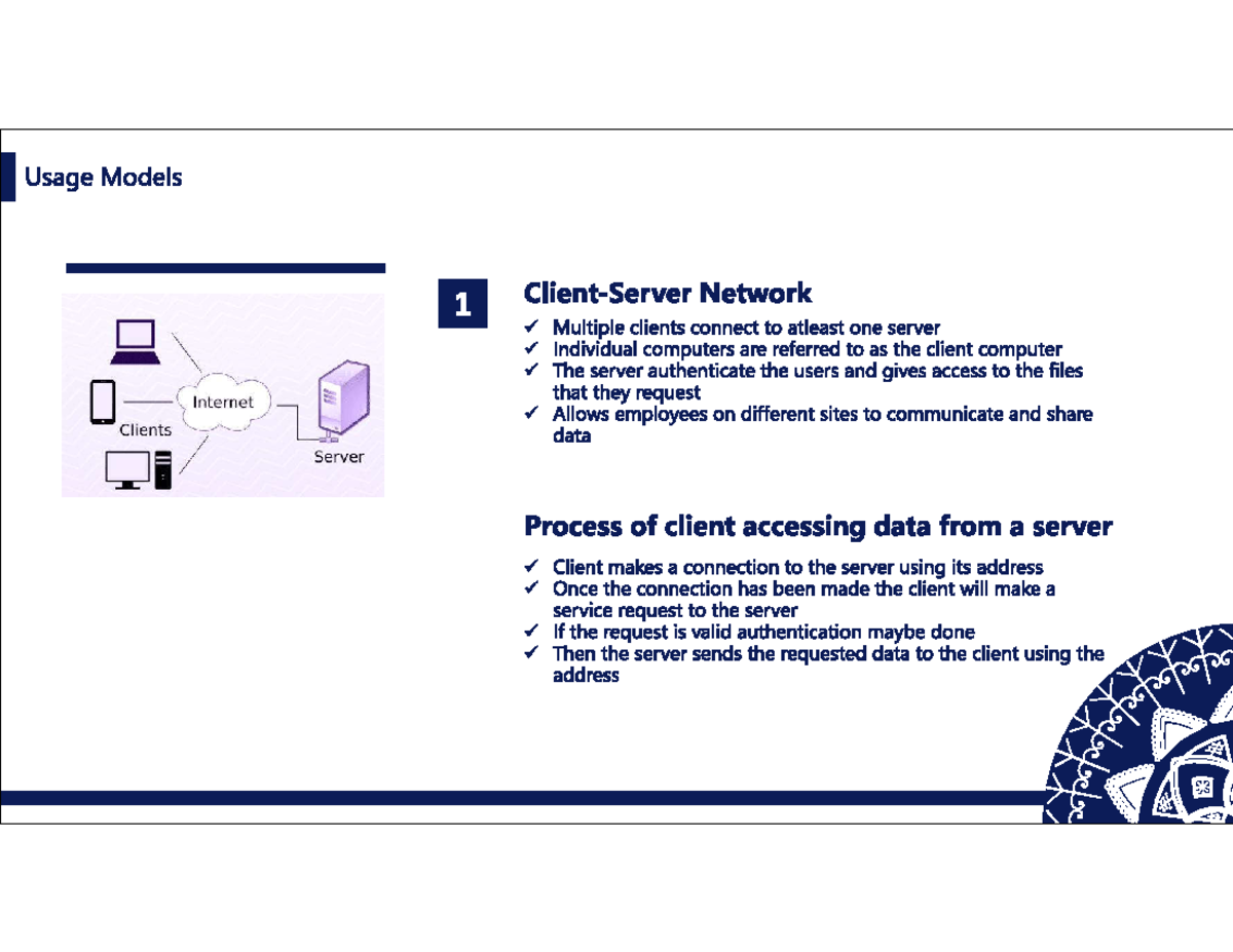 Client-Server Usage Models: Connecting Multiple Clients to a Server ...