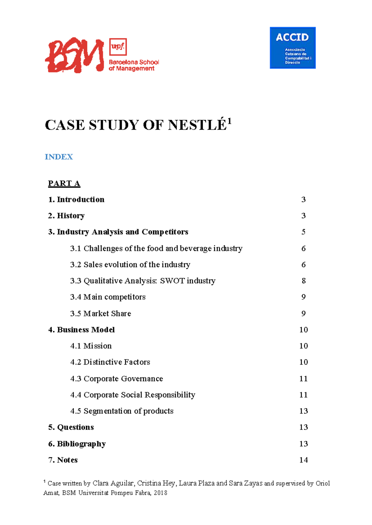 Nestlé Case Study (FORMATV) - A Comprehensive Analysis of the Brand ...