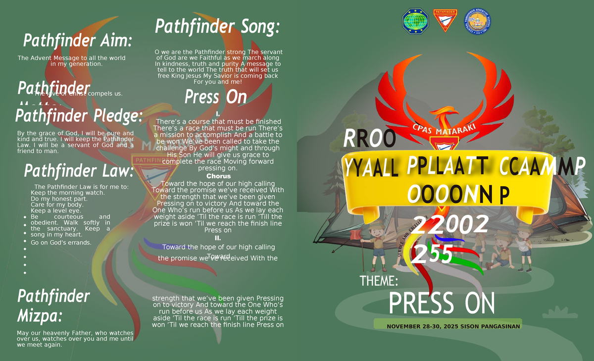 Pathfinder Camp 2025: Embracing the Advent Message and Activities - Studocu