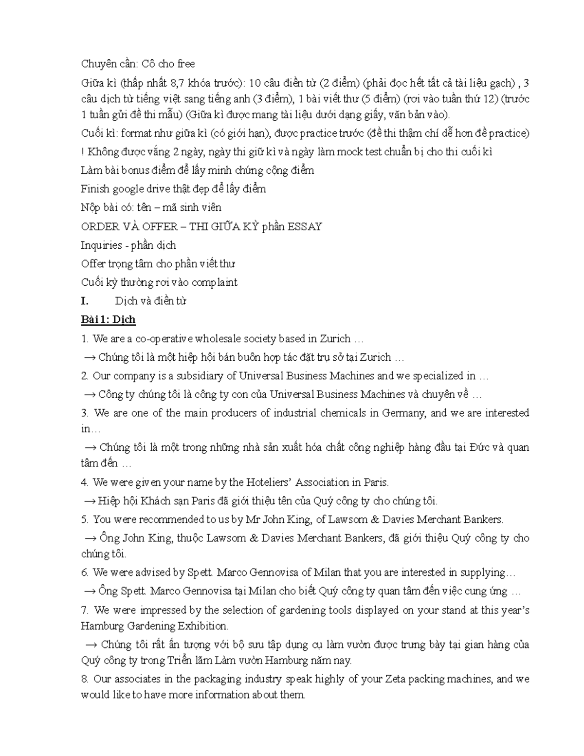 Giữa kỳ: Đề Thi Thư Chào Hàng Cố Định (Môn Tiếng Anh) - Document Preview