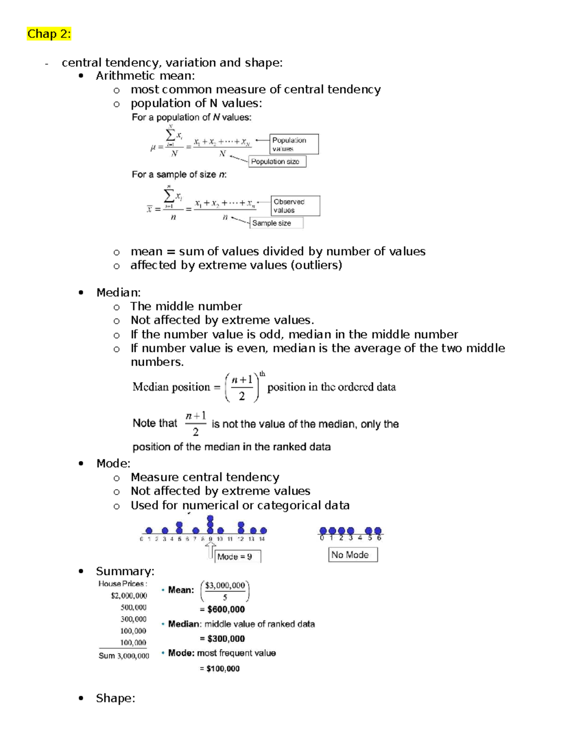 Stat 101: Midterm Review on Central Tendency, Variation & Probability ...