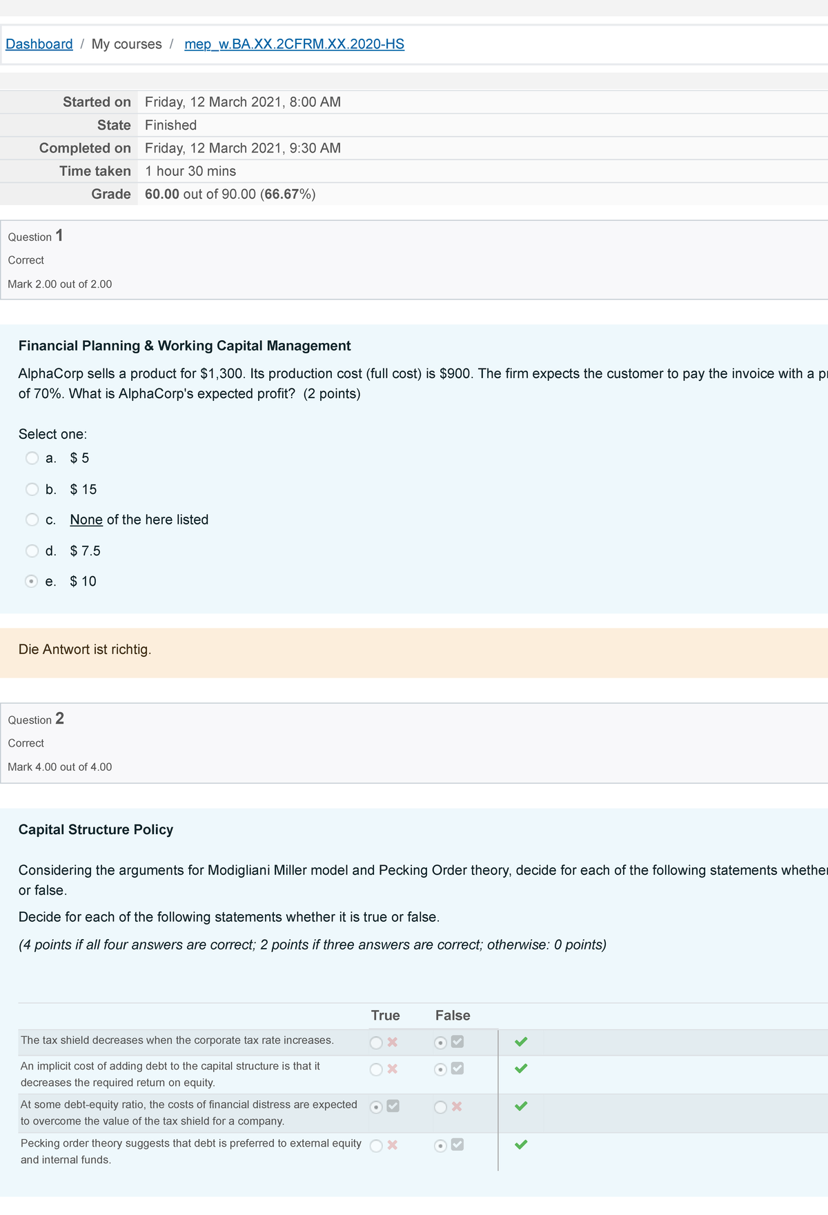 CFRM HS2020 - Summary of Corporate Finance & Risk Management Exam - Studocu