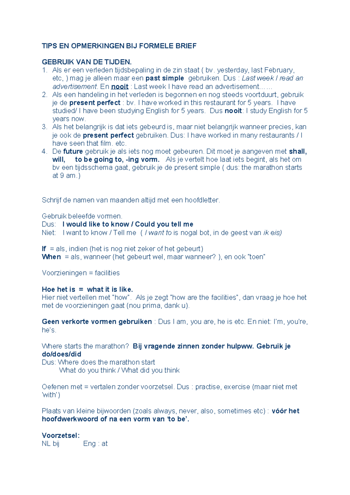 P1 Formele Brief Schrijf Tips en Tijden: Een Gids - Studeersnel