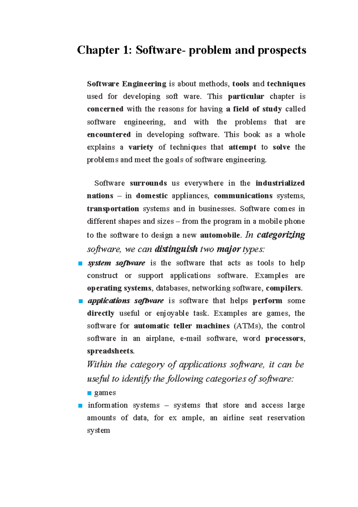 Chapter 1 - không có - Chapter 1: Software- problem and prospects ...