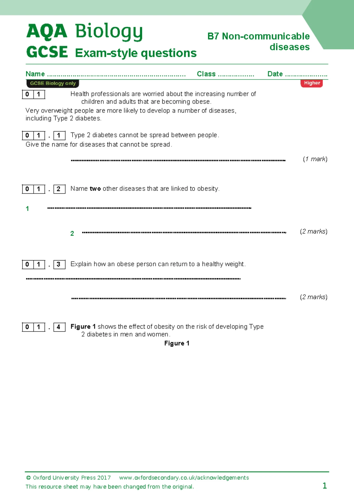 AQA GCSE Combined Science Biology - Cell Biology Notes - Studocu