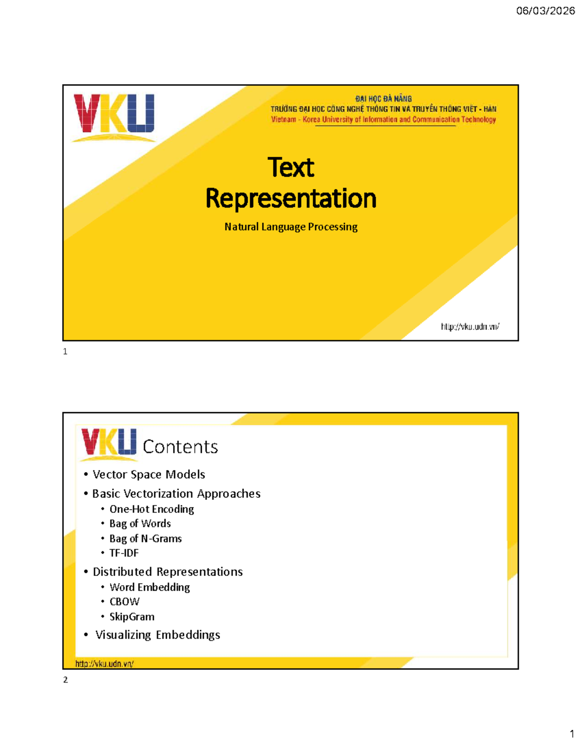 NLP 1: Text Representation and Vectorization Techniques - Studocu