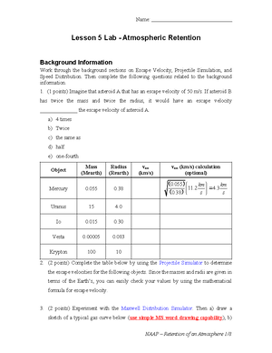 Lesson 4 Lab Planetary Orbit Simulator Worksheet Doc Name Lesson 4