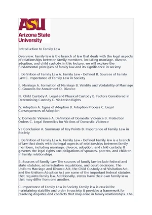 Family Law - Study Notes & Assignments - Studocu