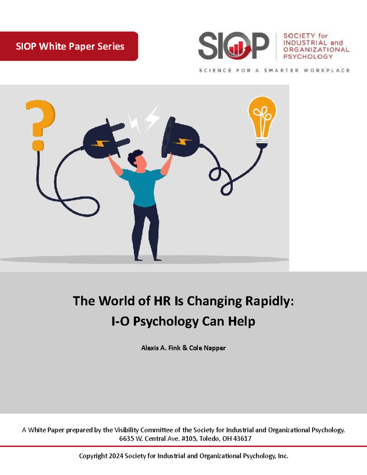 SIOP White Paper: The Evolving Role of Psychology in HR - Studocu
