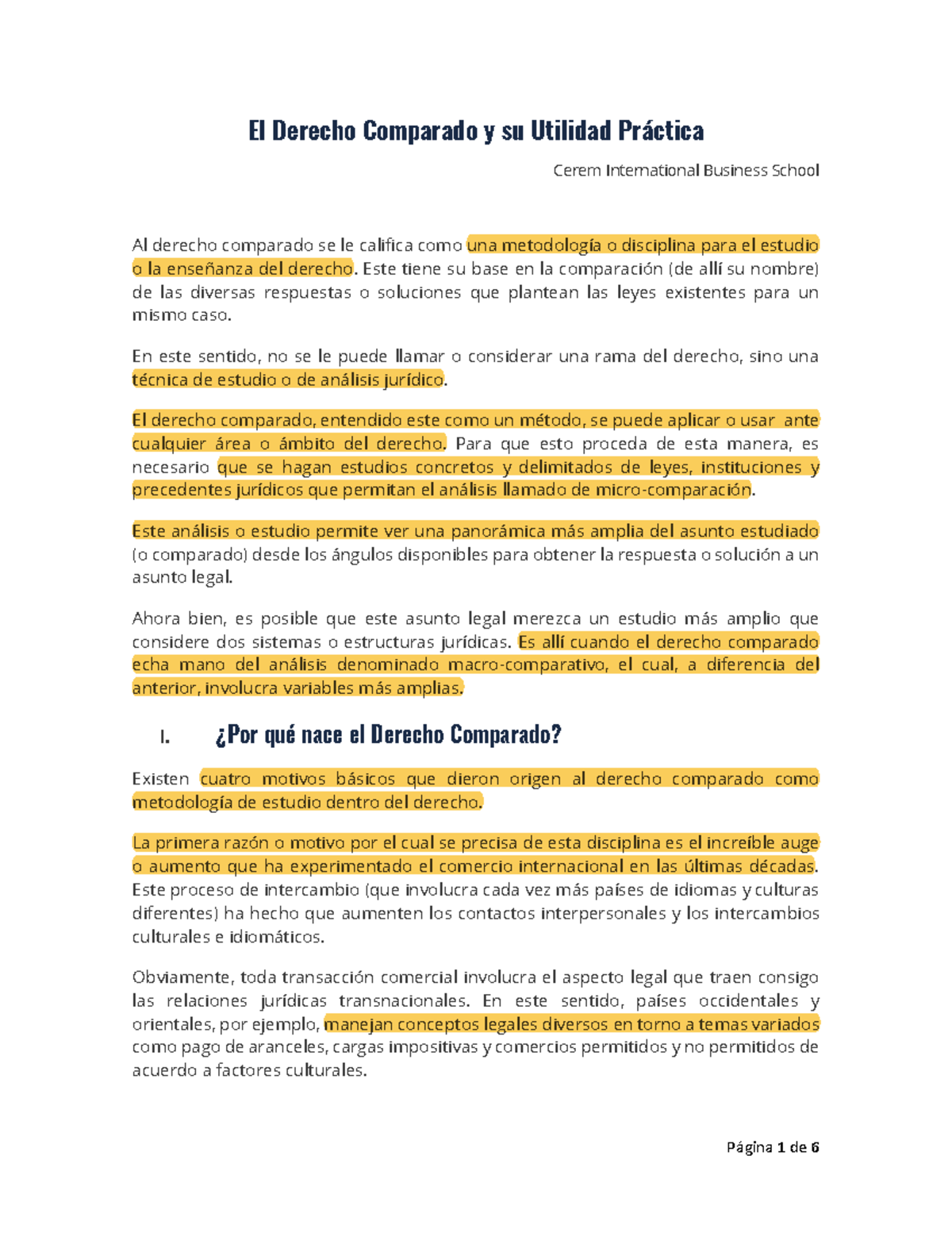 El Derecho Comparado y su Utilidad Práctica - Cerem copia - El Derecho ...