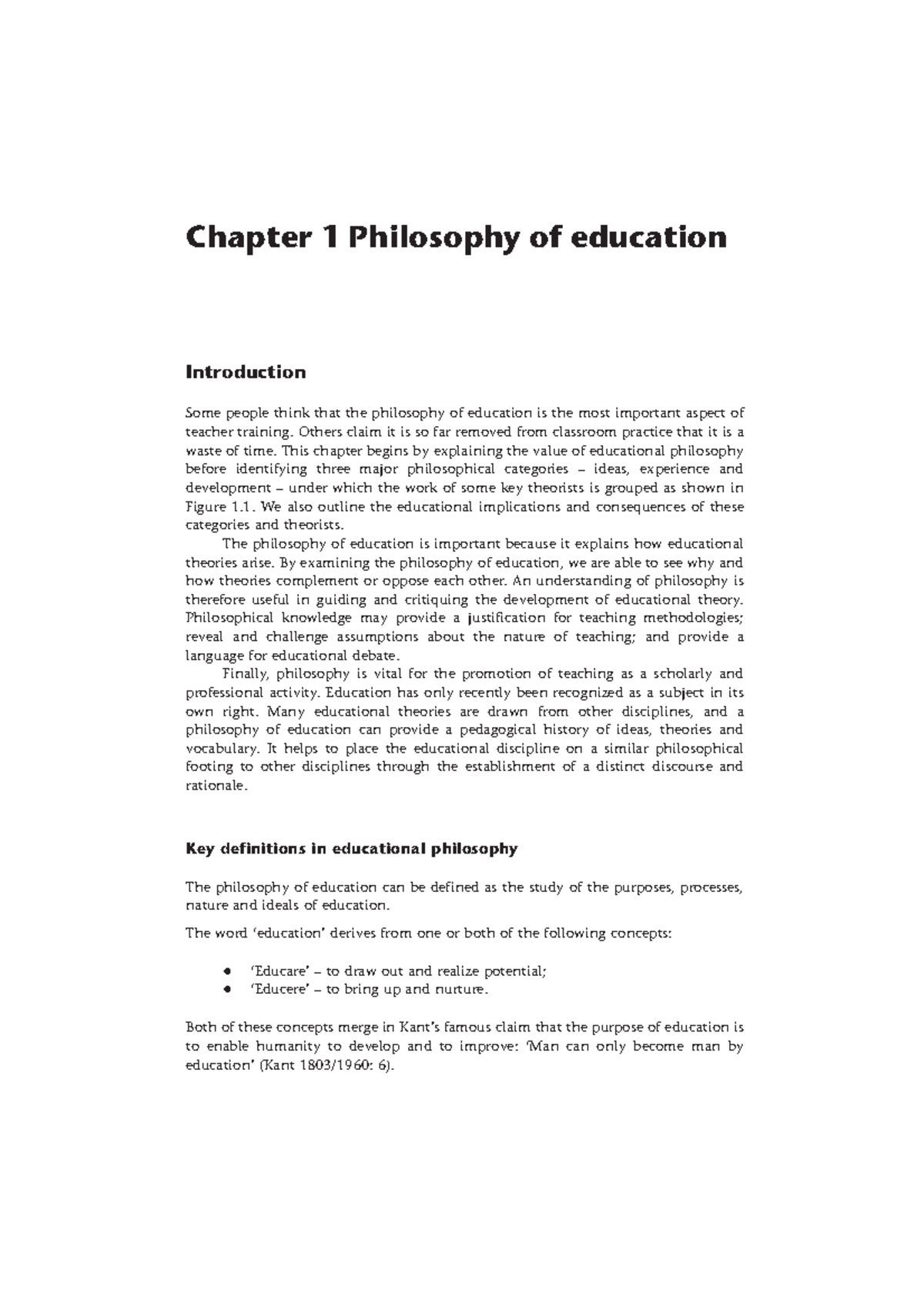 PHIL 101: Philosophy of Education - Chapter 1 Study Notes - Studocu