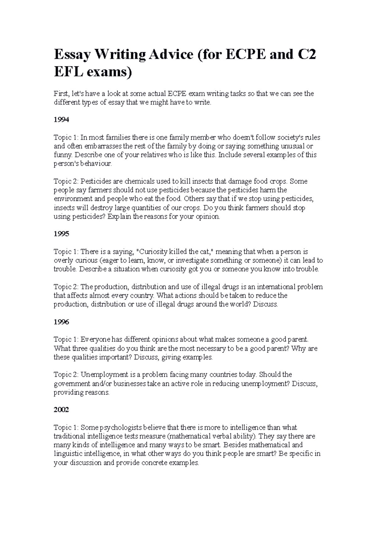 186769857 ECPE Essay Writing Tips for EFL Exams - Studocu