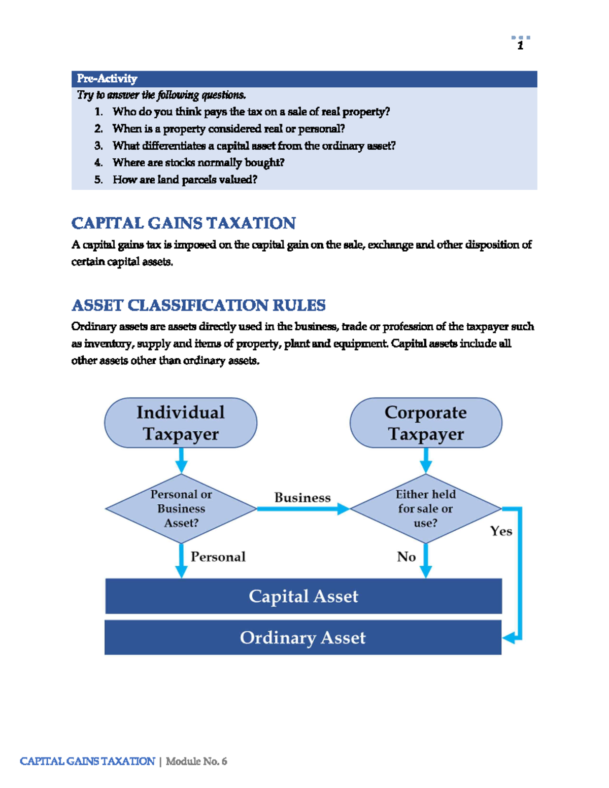 Module 6 Income Taxation Studocu