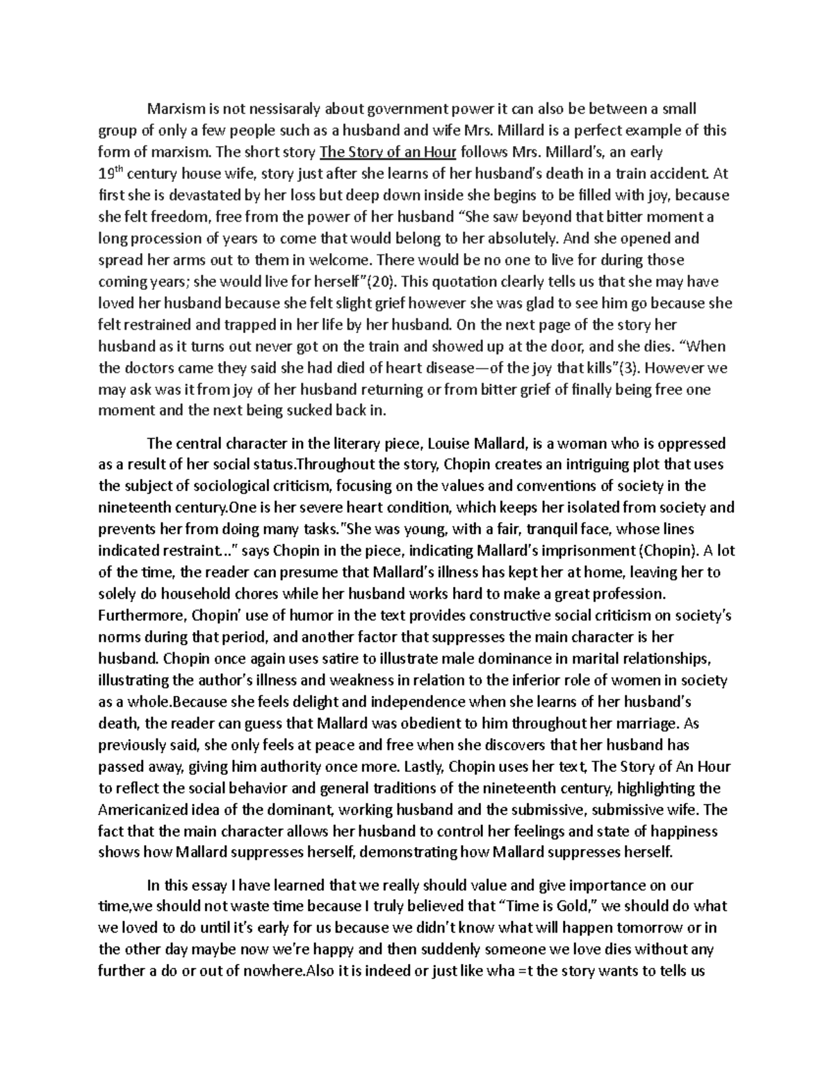 Marxist Critique of Freedom in Chopin's 