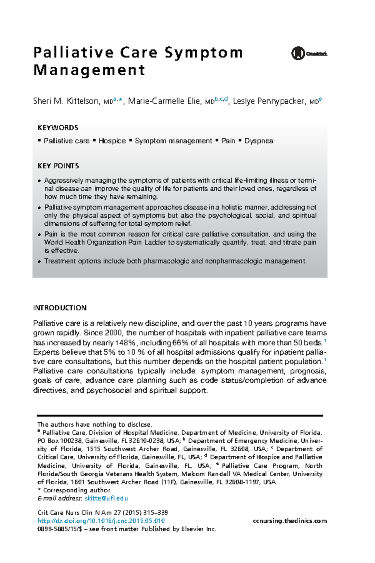 Palliative Care Symptom Management: Key Insights and Strategies (CCN ...