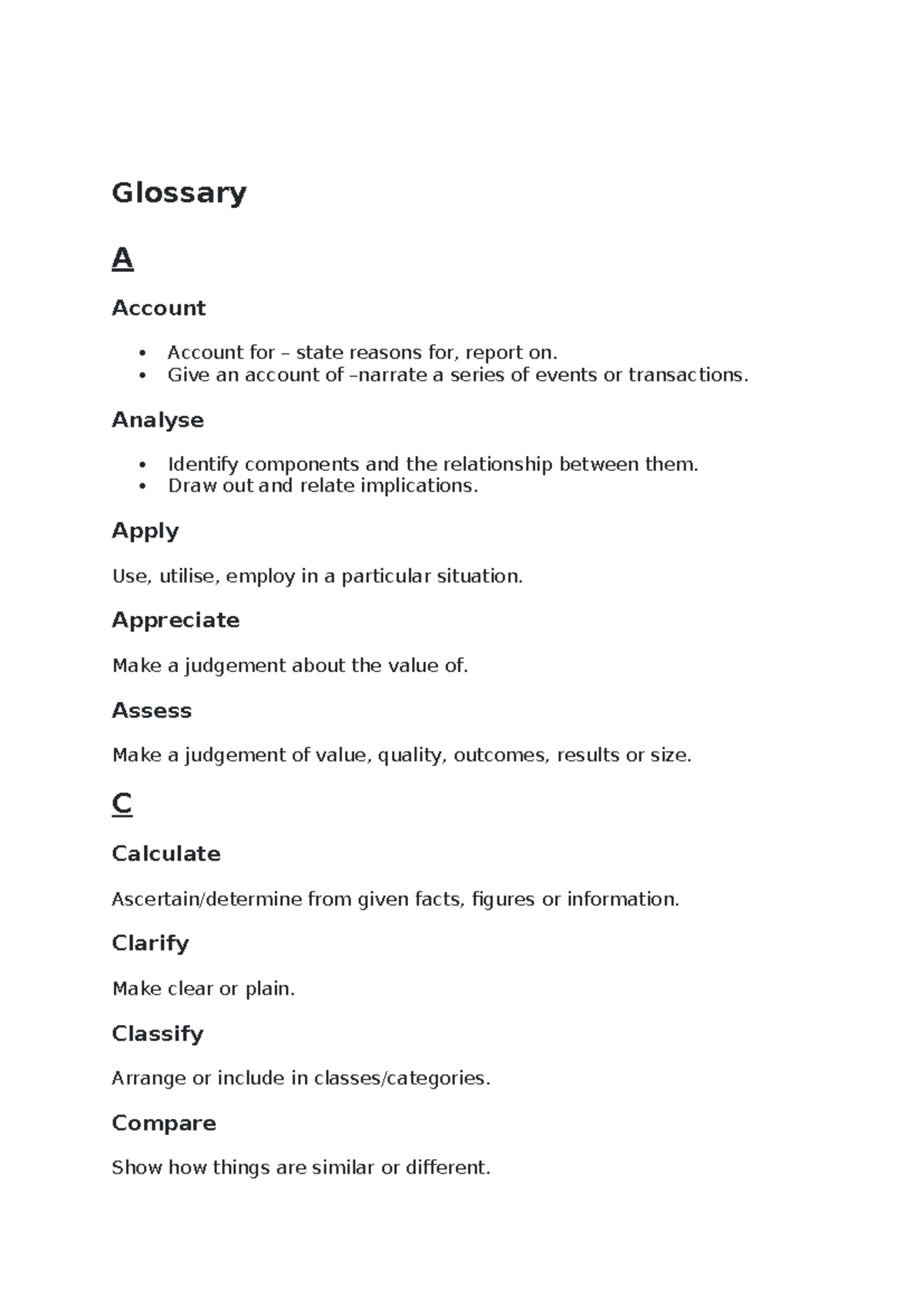 DT Glossary: Key Terms and Definitions for Analysis and Evaluation ...