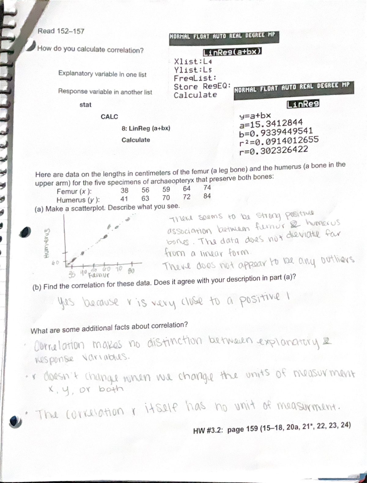 3.1 correlation - Unit 3 notes - Read NORMAL FLOAT AUTO REAL DEGREE MP ...