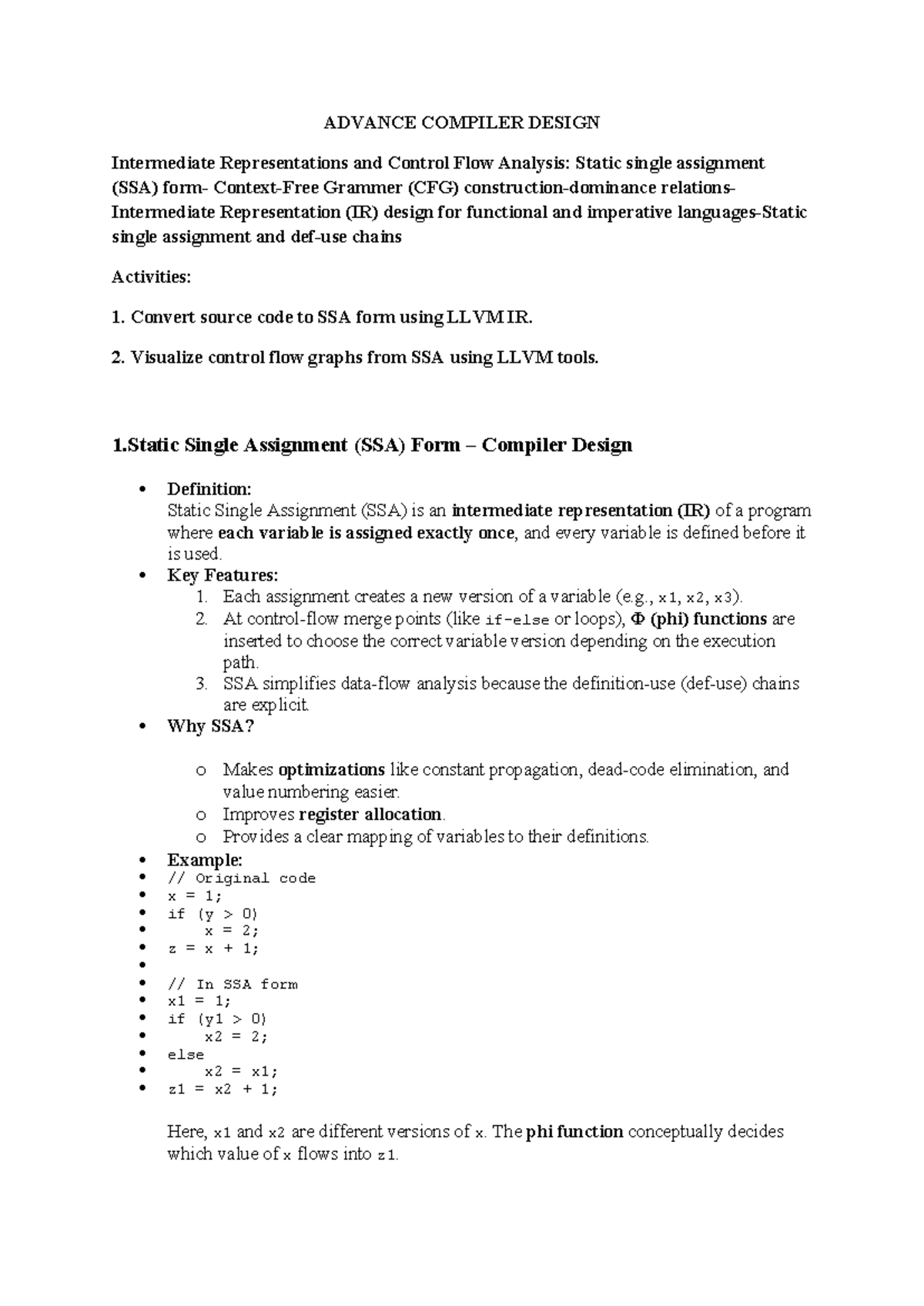 CP25C04-ACD - Intermediate Representations & Control Flow Analysis in ...