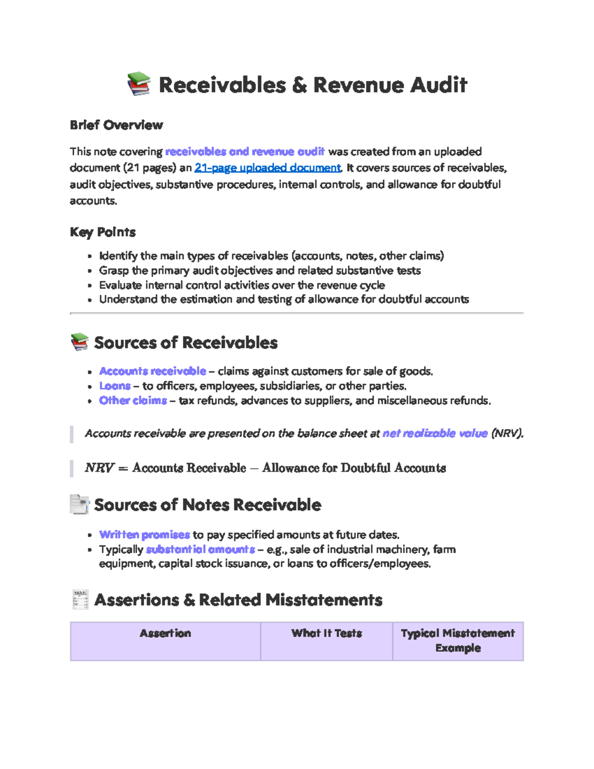 916602450-Chapter-3-Audit-of-Receivables-PPT - 📚 Receivables & Revenue ...