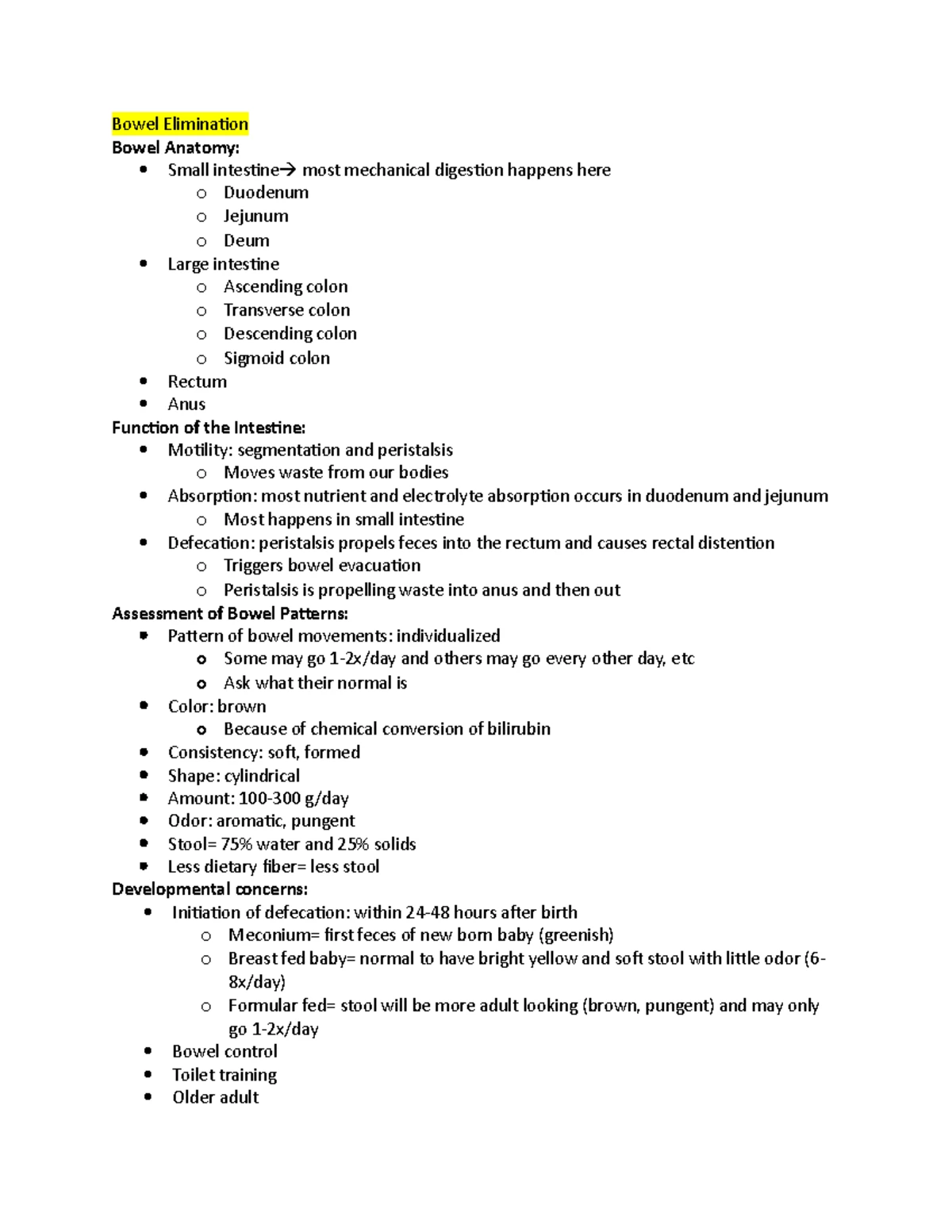 Bowel Elimination (HCS 101): Key Insights and Management Strategies ...