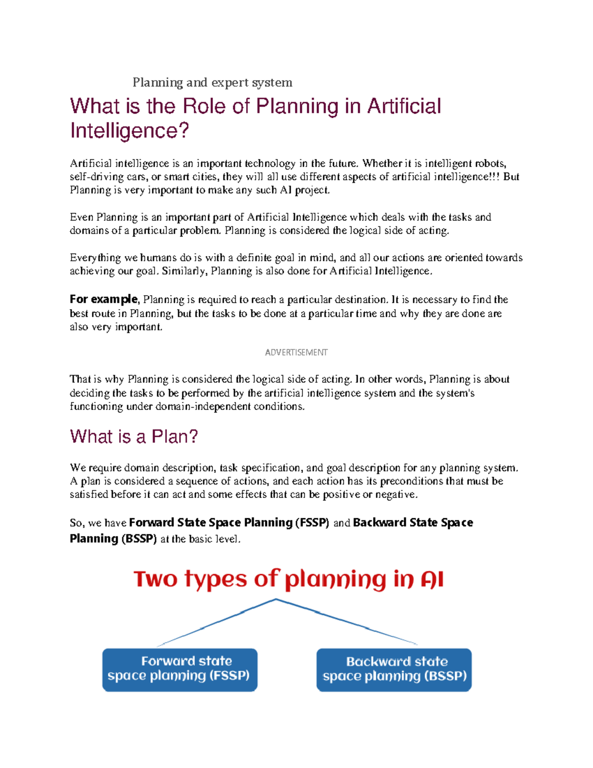 AI Planning and Expert Systems Notes - Unit 5 - Studocu