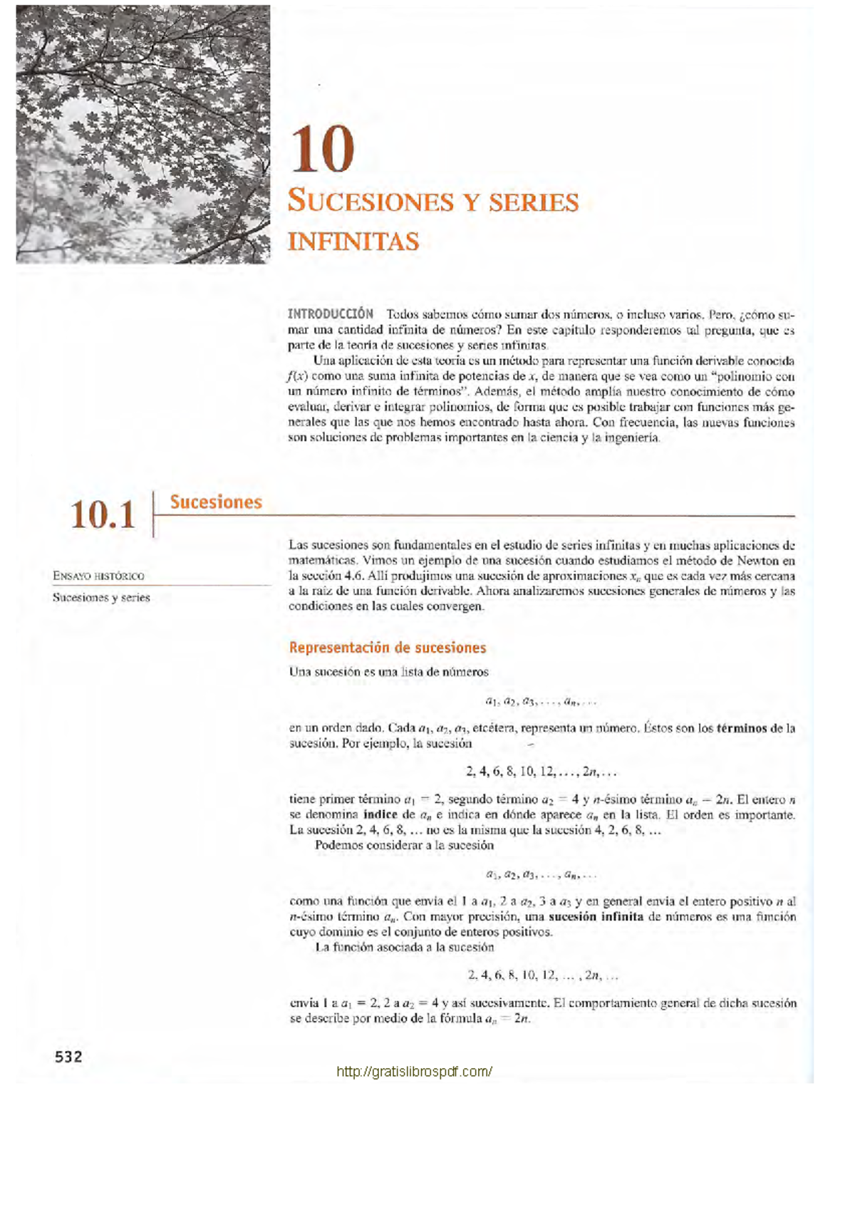 Capítulo 10: Sucesiones y Series Infinitas - Teoría y Ejemplos (MAT 101 ...