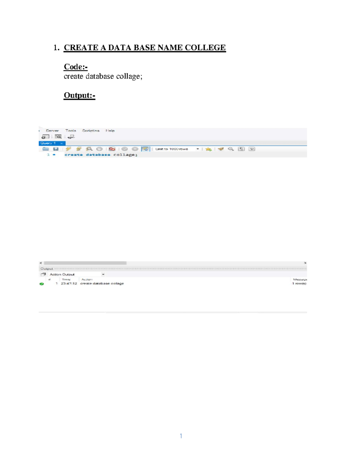 SQL Programming Exercises: Database Operations and Commands - Studocu