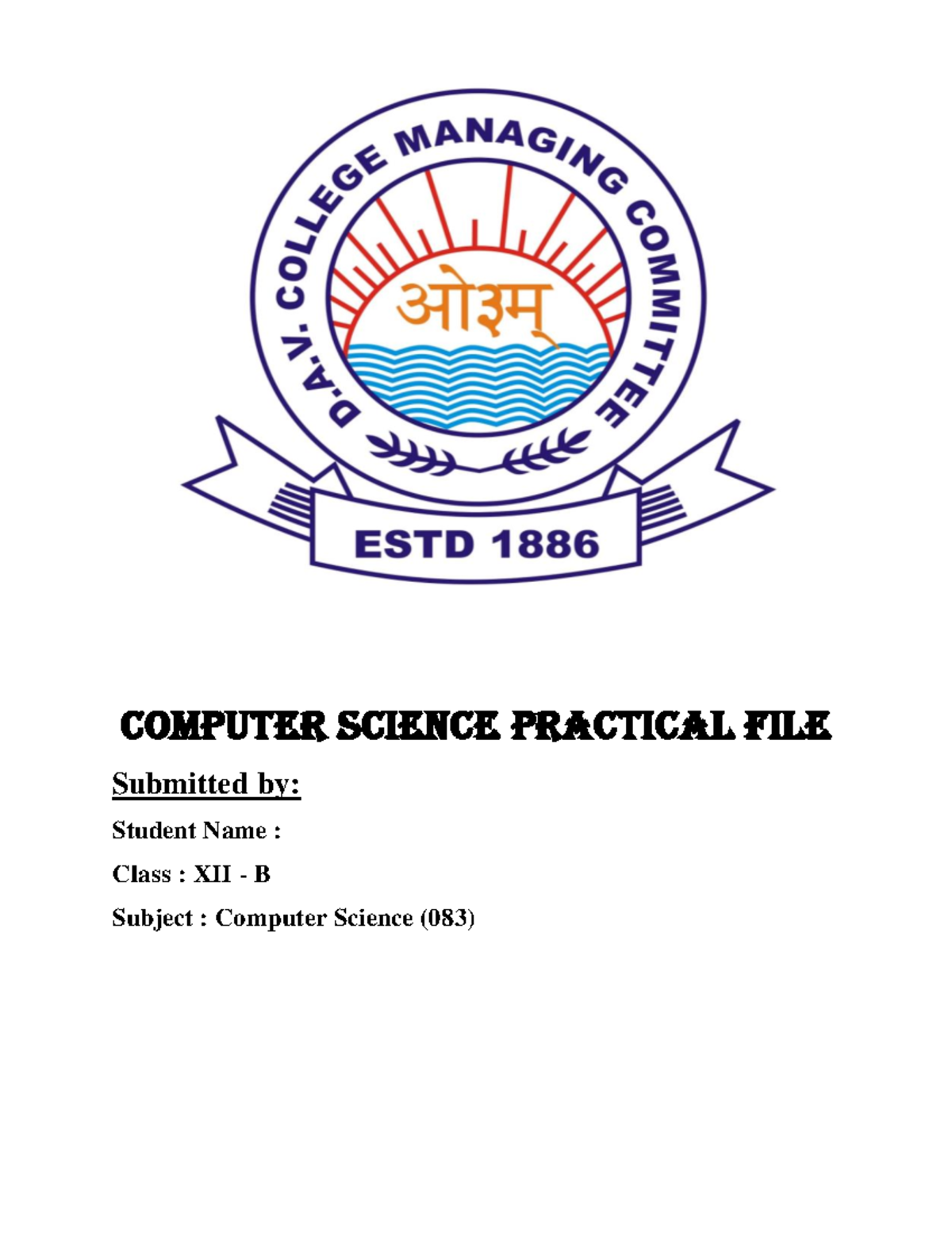 Cs practical new - thanks - Computer Science Practical File Submitted ...