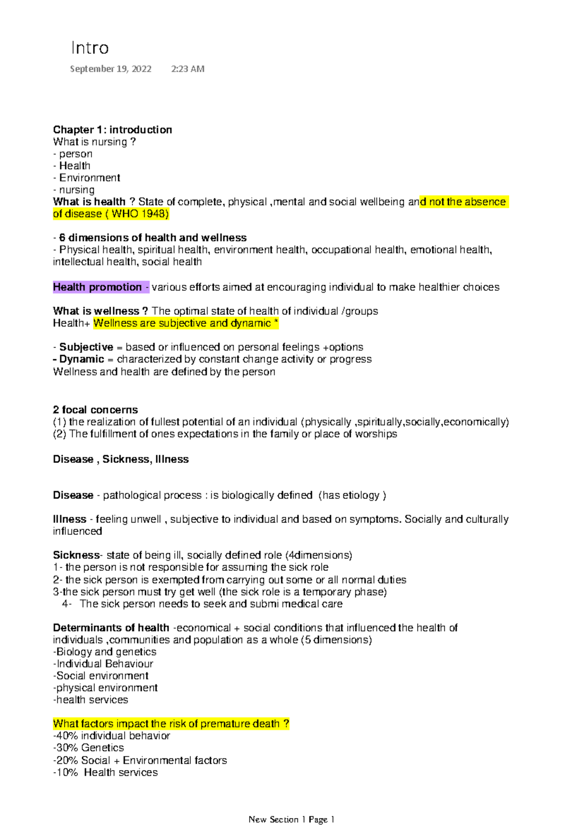 HSS 1101: Comprehensive Notes on Health Determinants and Care - Studocu