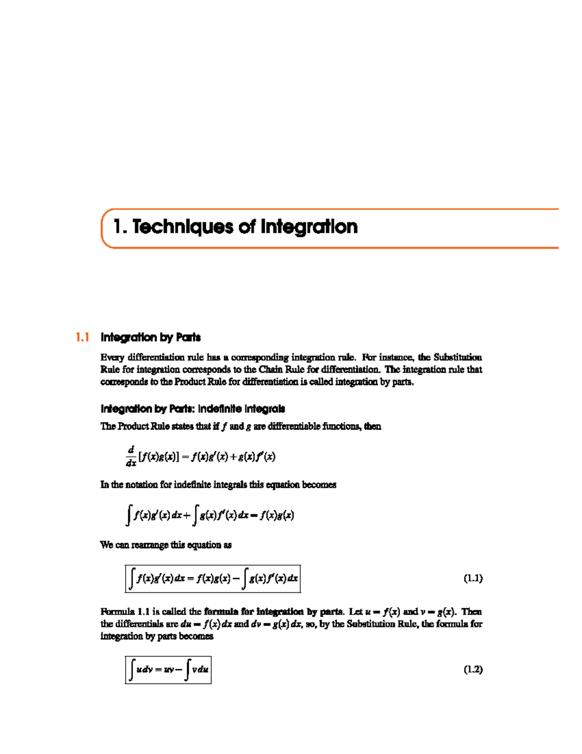 SMA 3104 Week 1 2026 - Techniques of Integration Lecture Notes - Studocu