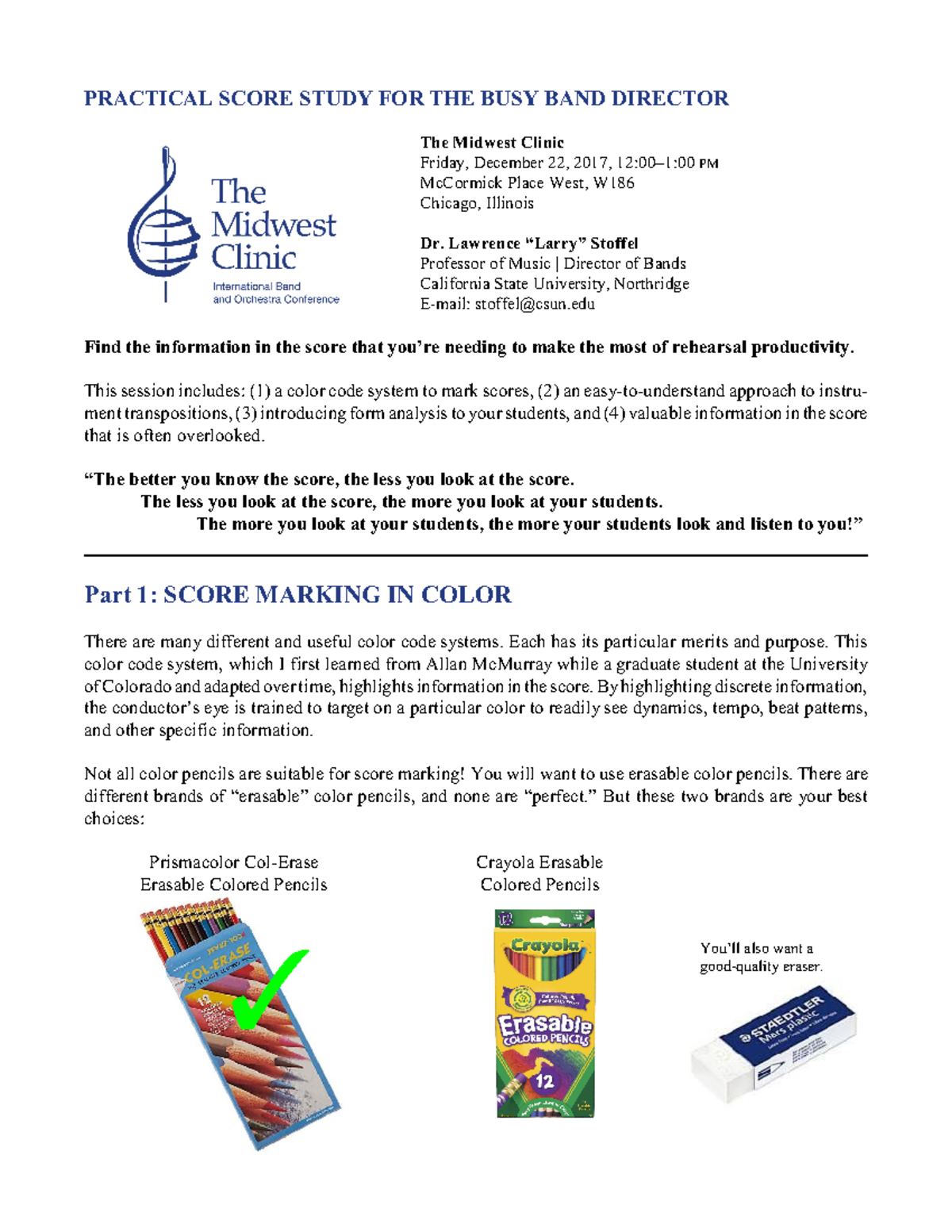 Ayden Mariscal - Practical Score Study for Busy Band Directors - Document Preview