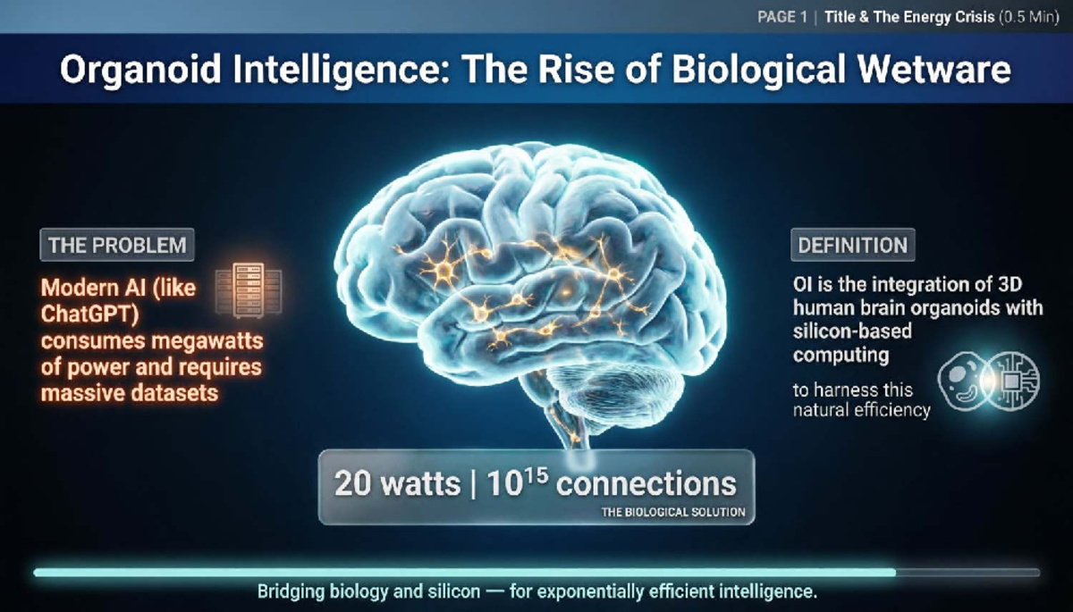 Organoid Intelligence: The Rise of Biological Wetware (26a2) - Studocu