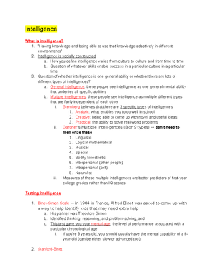 Intro Psych Rollins - Test 3 Study Guide - Chapter 10 Intelligence ...