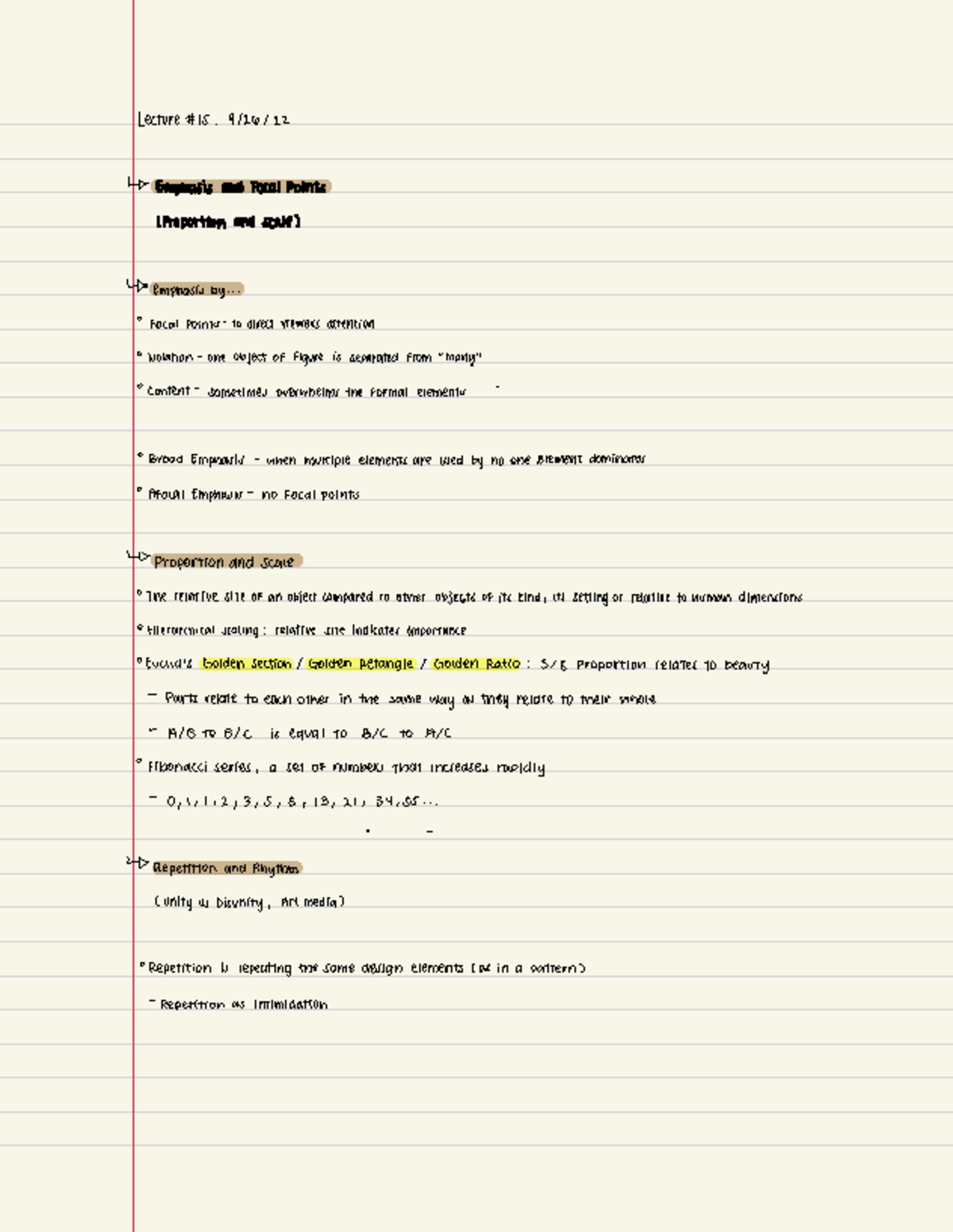 ART 111 - Lecture 15: Emphasis, Proportion, Scale, Repetition & Rhythm ...