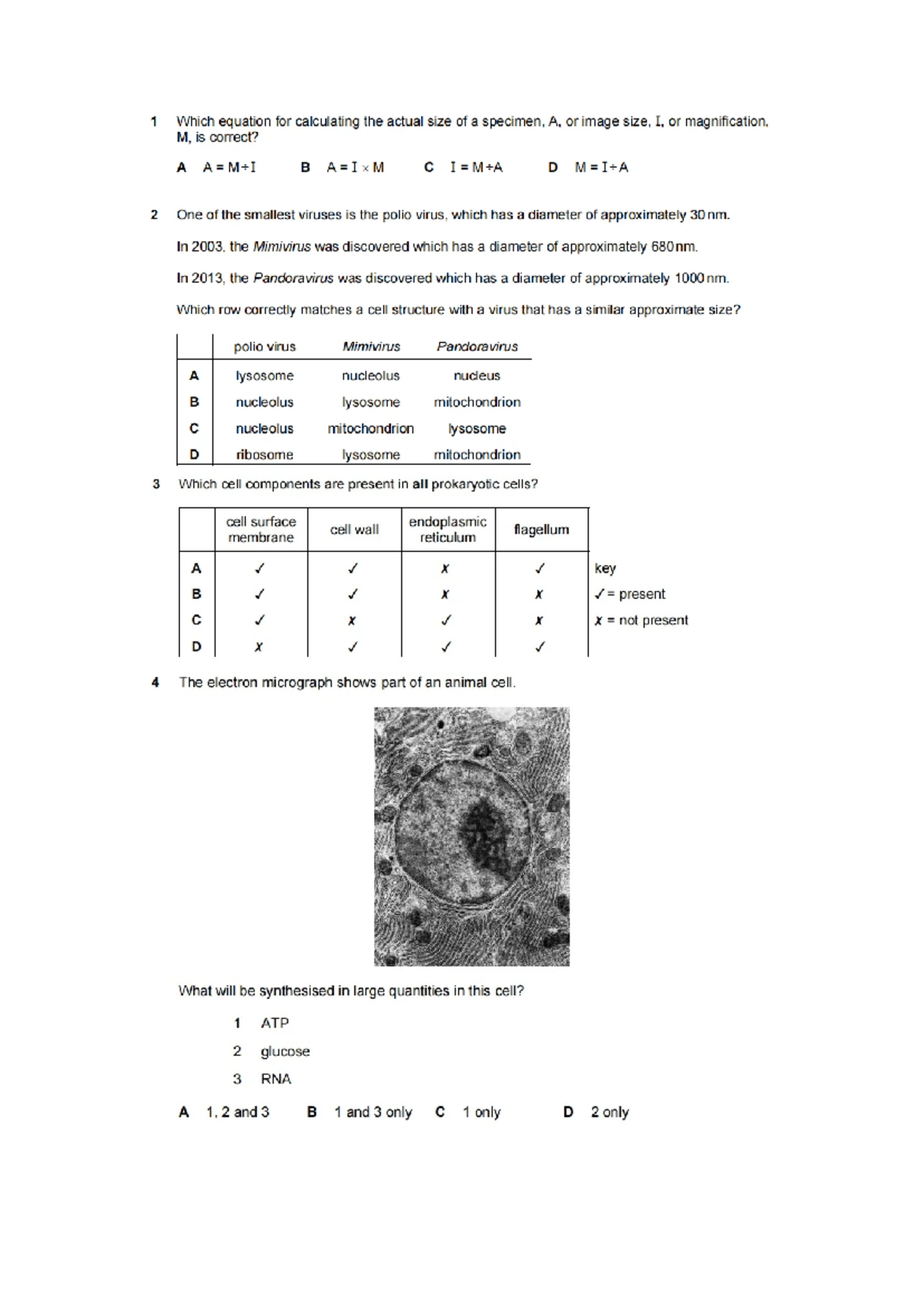 BIO MCQ 2017 - Multiple Choice Questions on Biology Concepts - Studocu