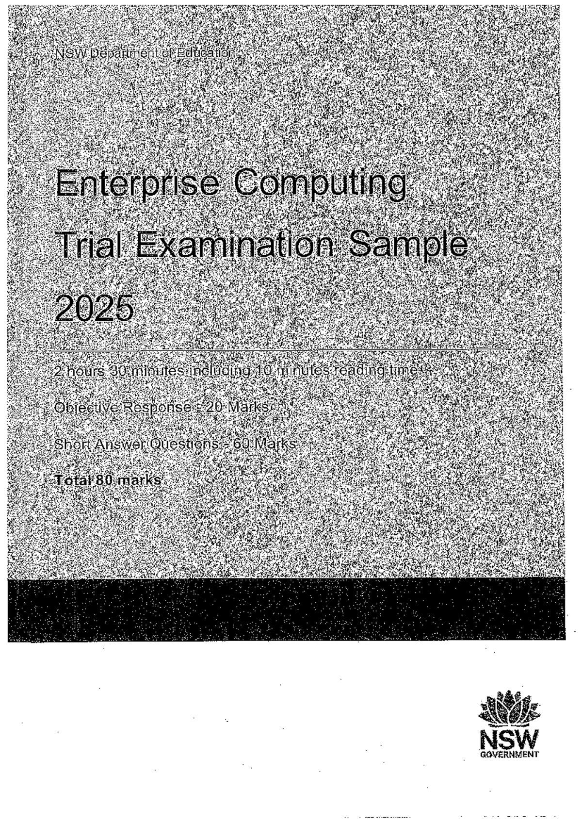 NSW Enterprise Computing Year 12 Trial Exam Sample 2025 - Studocu