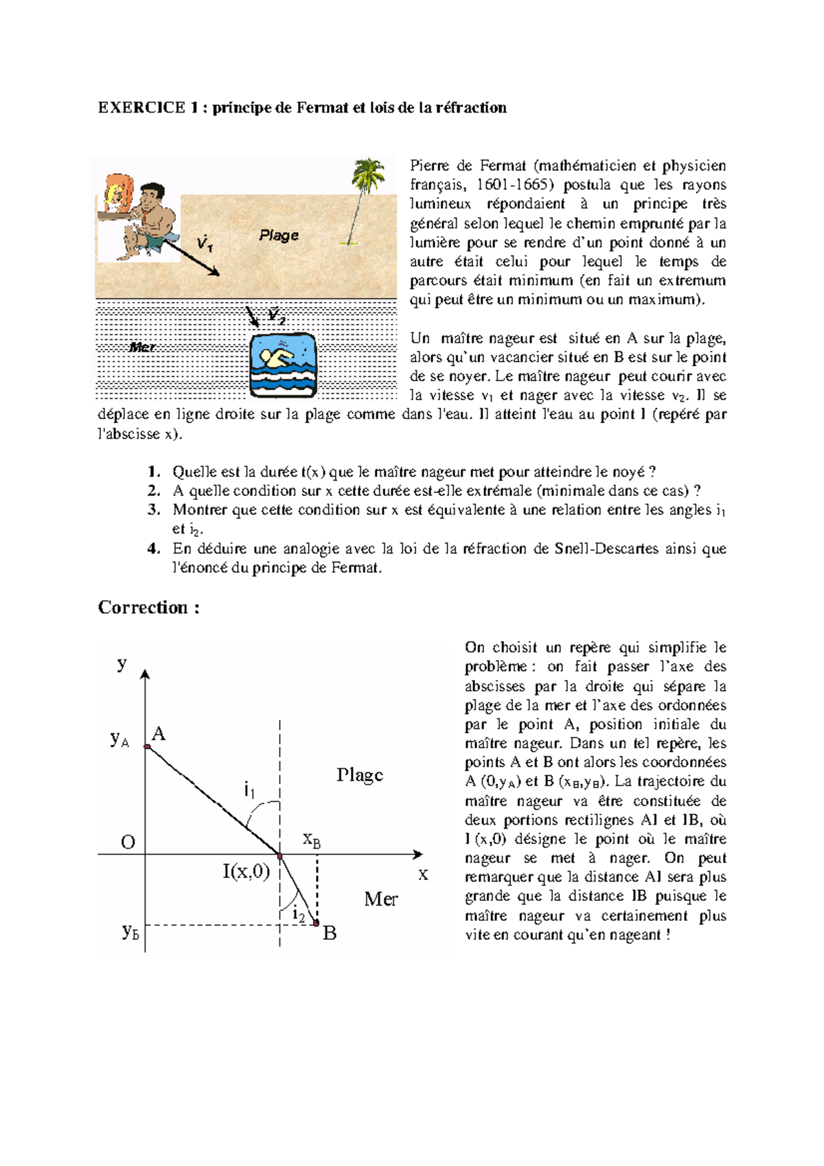Corrigé TD1 Principes d'Optique Géométrique et Exercices Studocu — free download