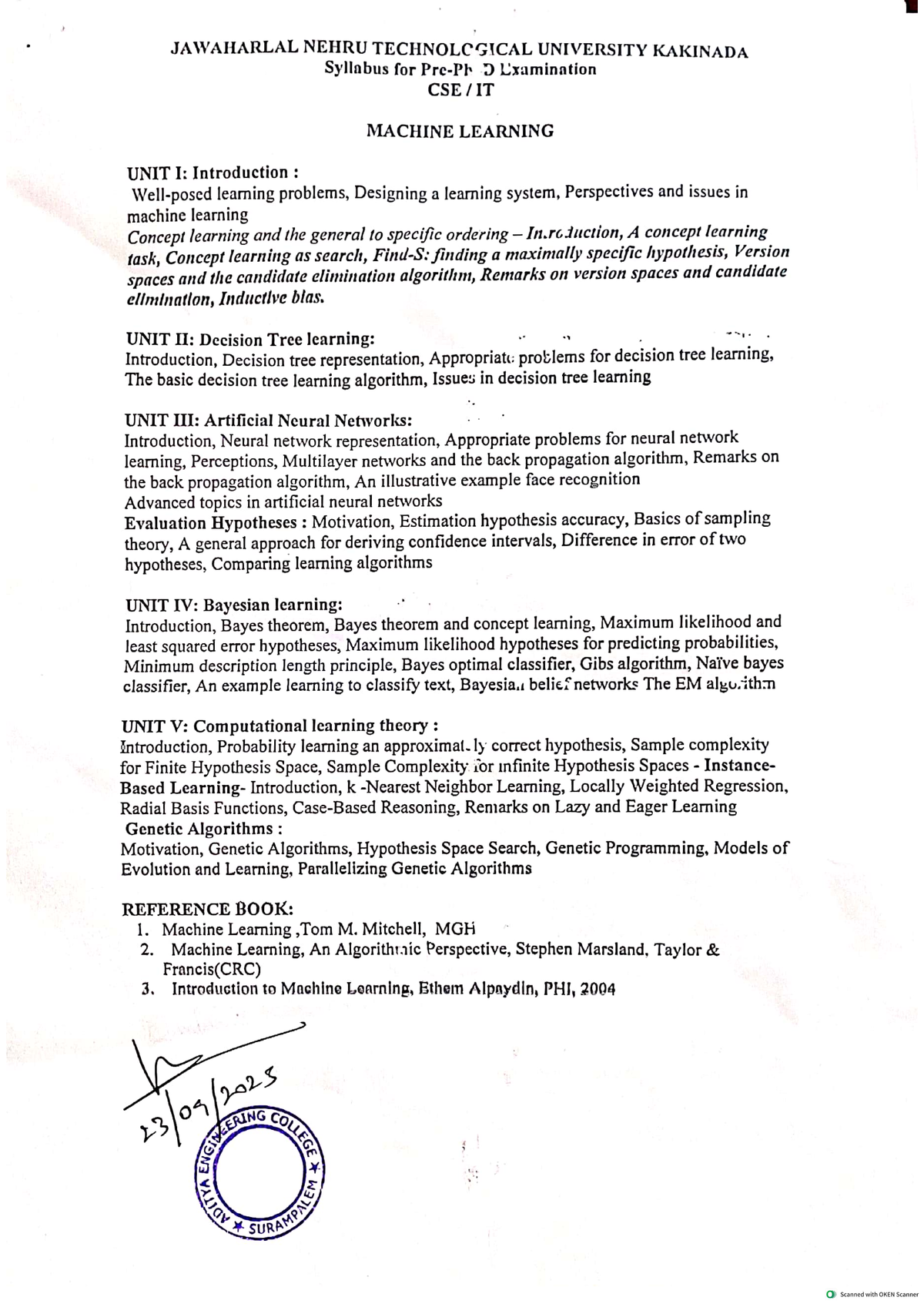 ML D Exam Syllabus: Comprehensive Guide to Machine Learning Topics ...