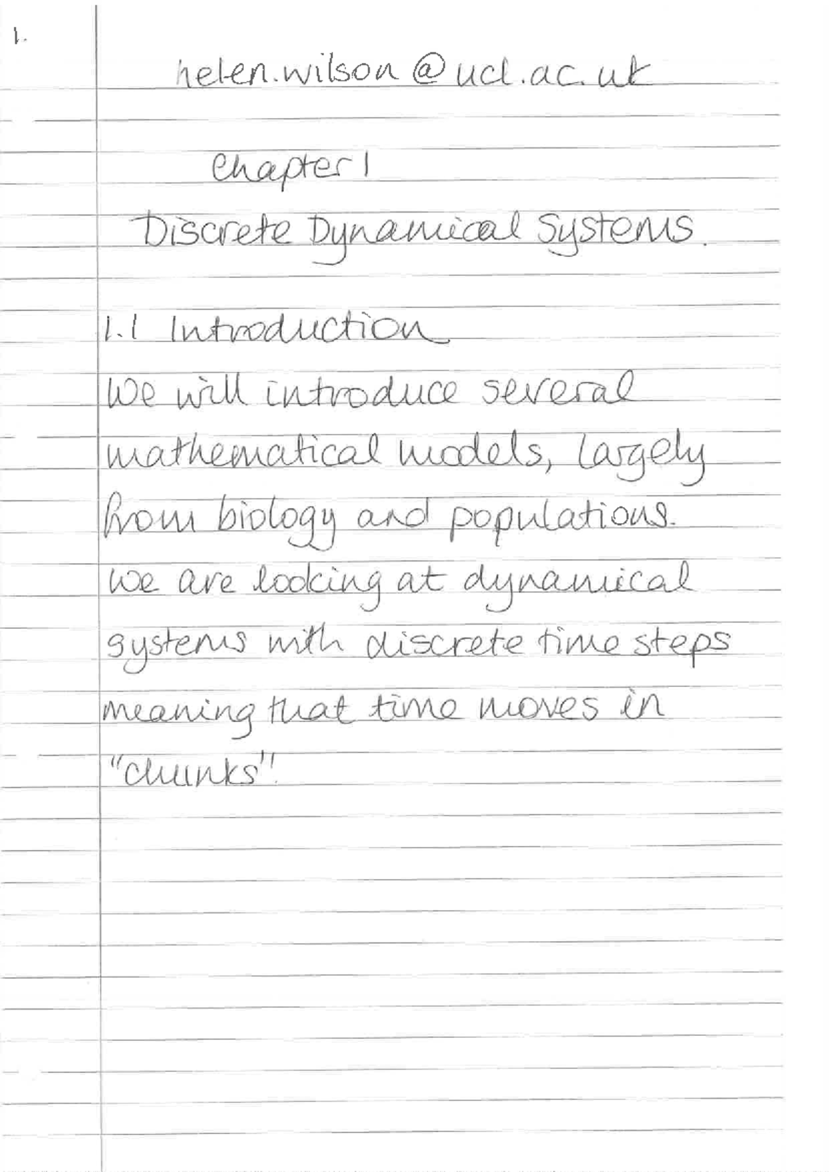 Math0008 Chapter I: Discrete Dynamical Systems Notes - Studocu