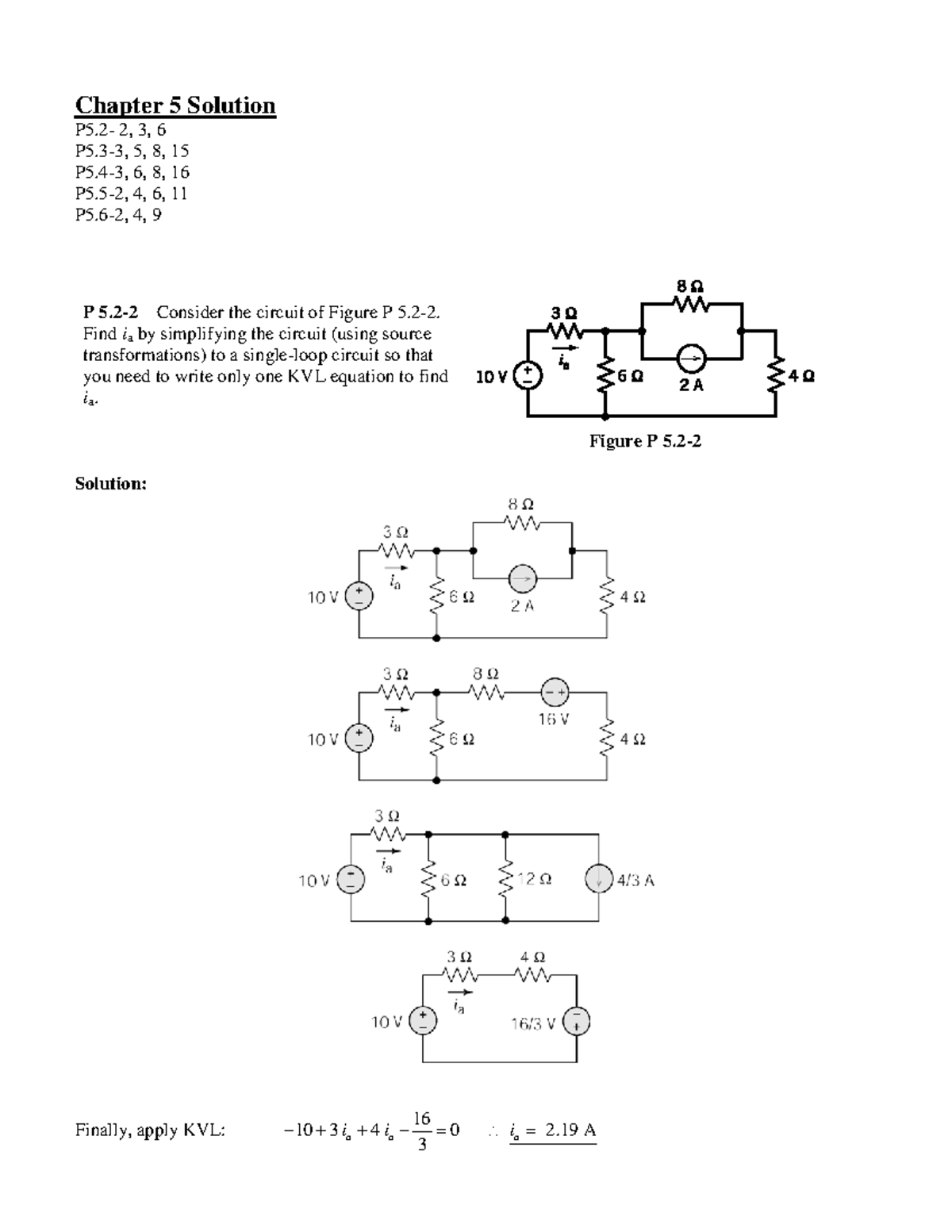 Chapter 5: Homework Solutions for P5.2, P5.3, P5.4, P5.5, P5.6 - Studocu
