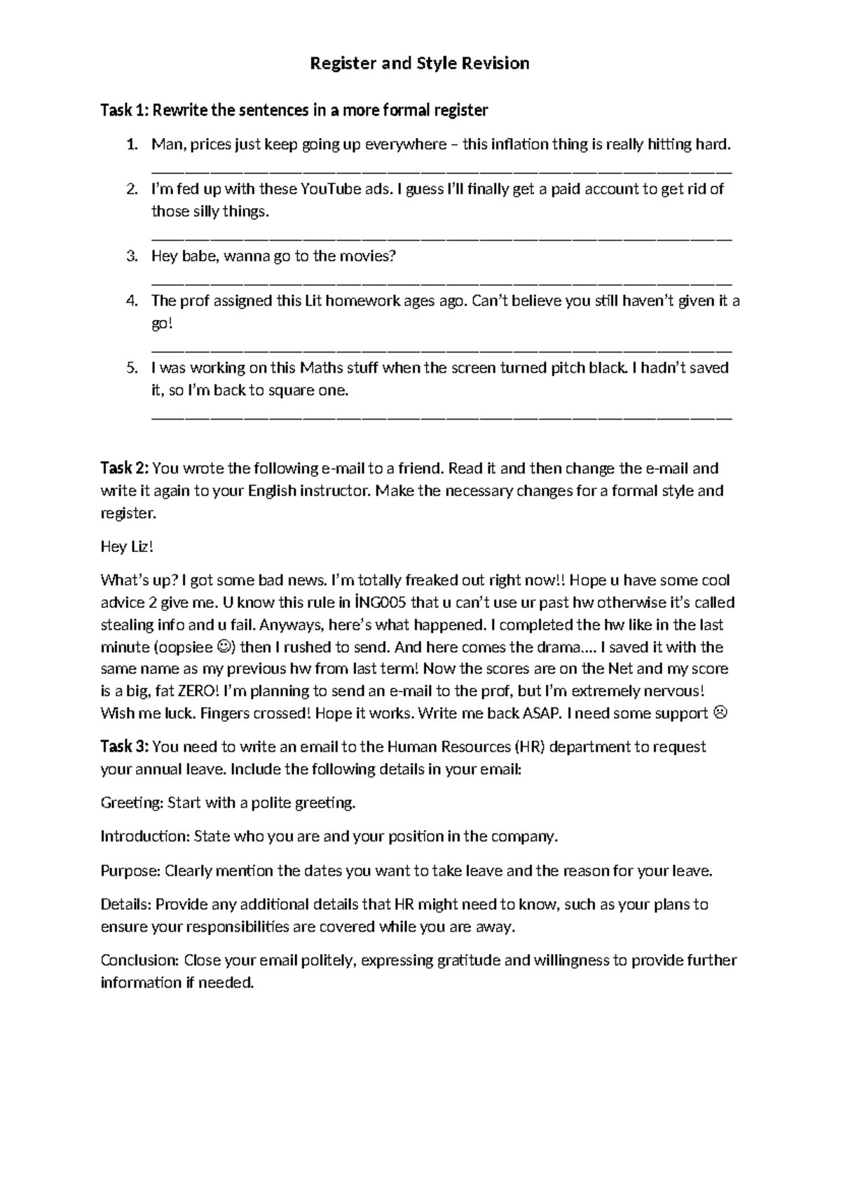 Ing001 Register Revision - Register and Style Revision Task 1: Rewrite ...