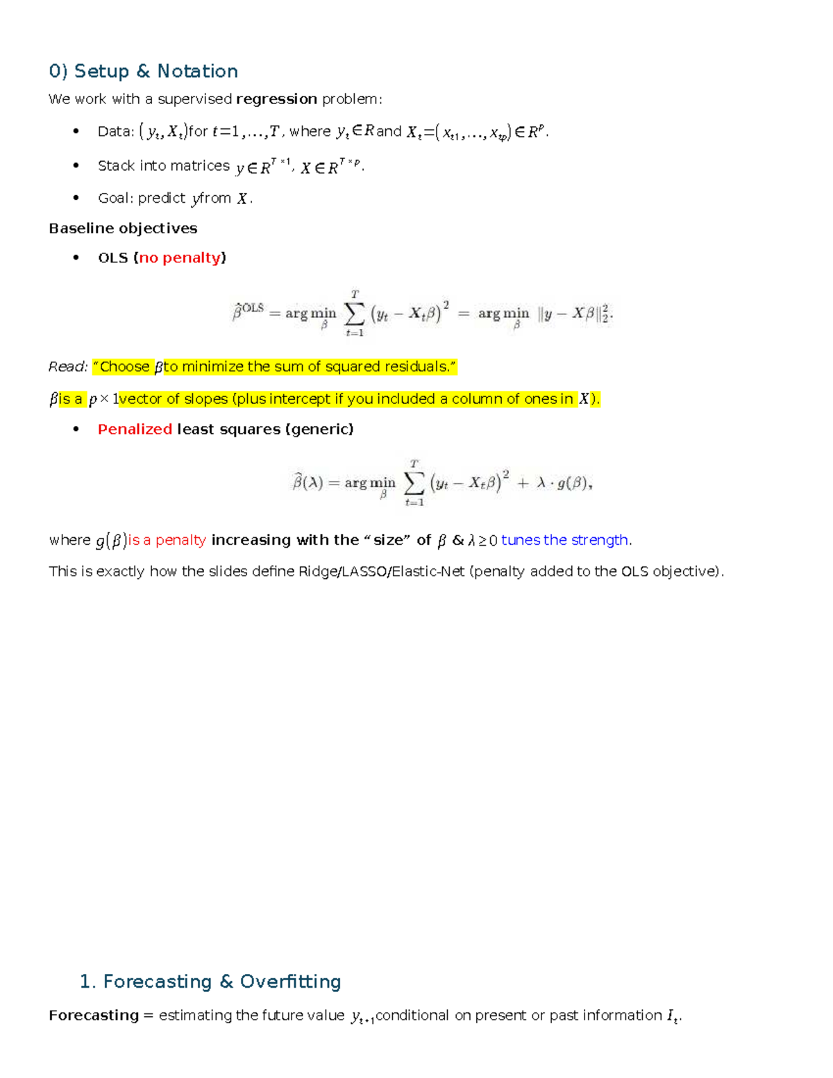 Lecture 3 Summary: Overfitting and Regularization in ML (Course Code ...